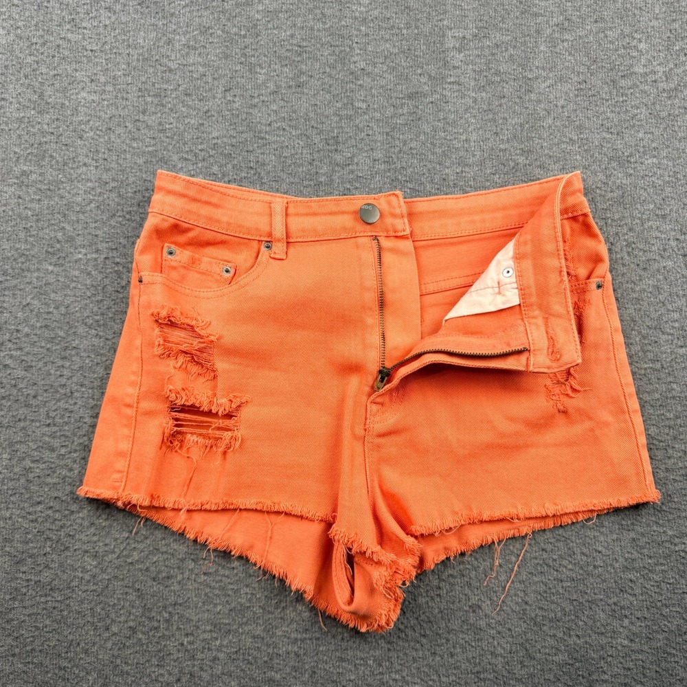 BDG Urban Outfitters High Rise Women's 31 Cheeky Distressed Denim Shorts Orange